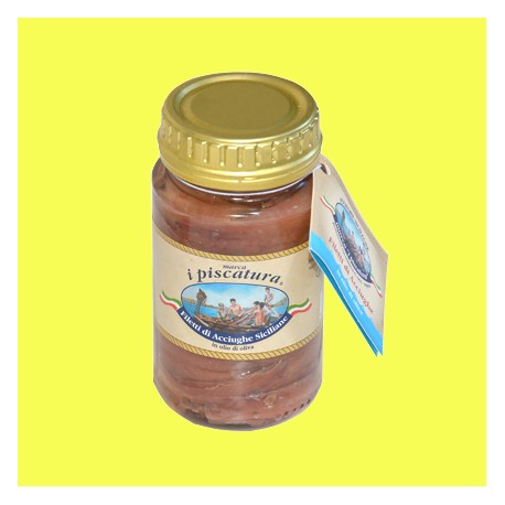 Filetti di acciughe Siciliane (140gr) in Olio di Oliva