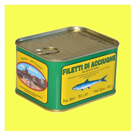 Filetti di Acciughe Spagnole (750gr) in Olio di Oliva